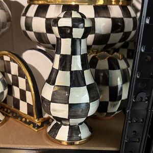 MacKenzie-Childs Black and White Checkered salt shaker